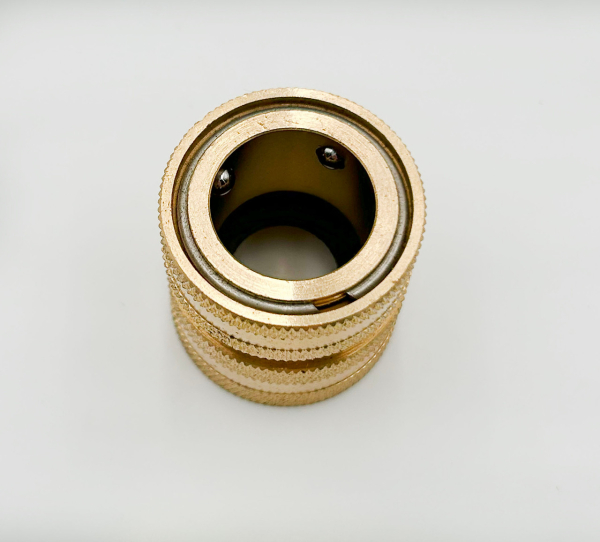 Garden Hose Quick Disconnect Plug - 3/4 FNPT x 1/2 FNPT - Brass Image 2 Product Image