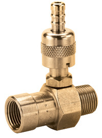 Downstream Acid Injector - Long Body - Adjustable - 3-5 GPM - 3/8 MPT x 3/8 FPT Image Product Image