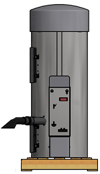 Super Vac - 2 Motor - Digital Display - Small Stainless Steel Dome - Vault Ready ADA Height Image  Product Image