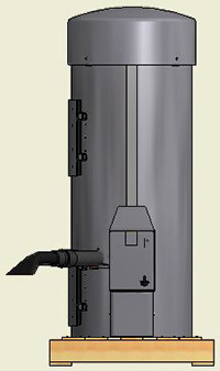 Super Vac - 2 Motor - Vault Ready - Small Stainless Steel Dome - ADA Height Image Product Image
