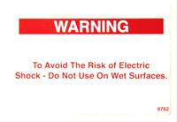 WARNING: Do not use on wet surfaces - English Image Product Image