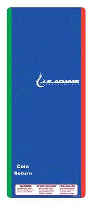 Blue Faceplate Decal for Super Vac with Bill Validator & Digital Display Image Product Image