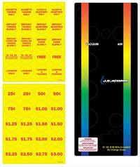 Faceplate Decal for Air/Vac with Bill Acceptor Image Product Image
