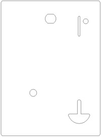 Faceplate - Cam Lock - Coin Slot & Toggle Hole 6123-4W Image Product Image
