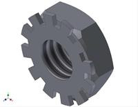 Nut, Kepp #10-24 Zinc Plated Image 