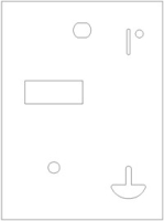 Faceplate - Cam Lock - Coin Slot, Toggle Hole & Digital Display Image