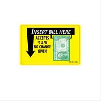 Decal - Bill Acceptor Decal Image 
