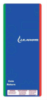 Blue Faceplate Decal for Super Vac with Bill Validator & Digital Display Image 
