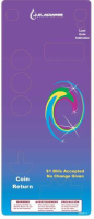 Purple Faceplate Decal for Super Vac with Bill Validator & Digital Display Image 